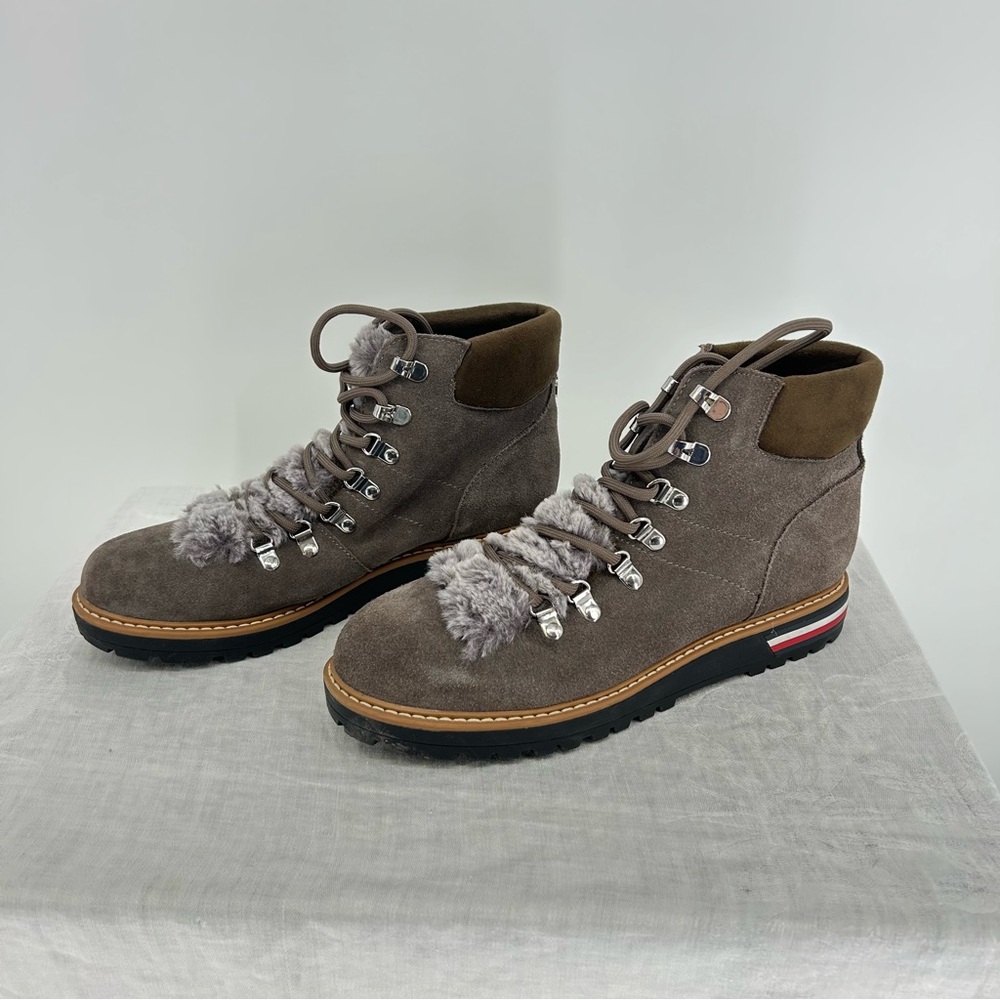 Tommy Hilfiger Women's Icee Brown Suede Faux-Fur-Lined Hiking Boots